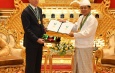 နိုင်ငံတော်စီမံအုပ်ချုပ်ရေးကောင်စီဥက္ကဋ္ဌ နိုင်ငံတော်ဝန်ကြီးချုပ်   ဗိုလ်ချုပ်မှူးကြီး သတိုးမဟာသရေစည်သူ သတိုးသီရိသုဓမ္မ မင်းအောင်လှိုင် ရုရှားဖက်ဒရေးရှင်းနိုင်ငံ၊ လုံခြုံရေးကောင်စီအတွင်းရေးမှူး H.E. Mr Nikolai PATRUSHEV  အား စွမ်းဆောင်မှုဆိုင်ရာဘွဲ့ ဂုဏ်ထူးဆောင်ဘွဲ့တံဆိပ်ဂုဏ်ပြုချီးမြှင့်