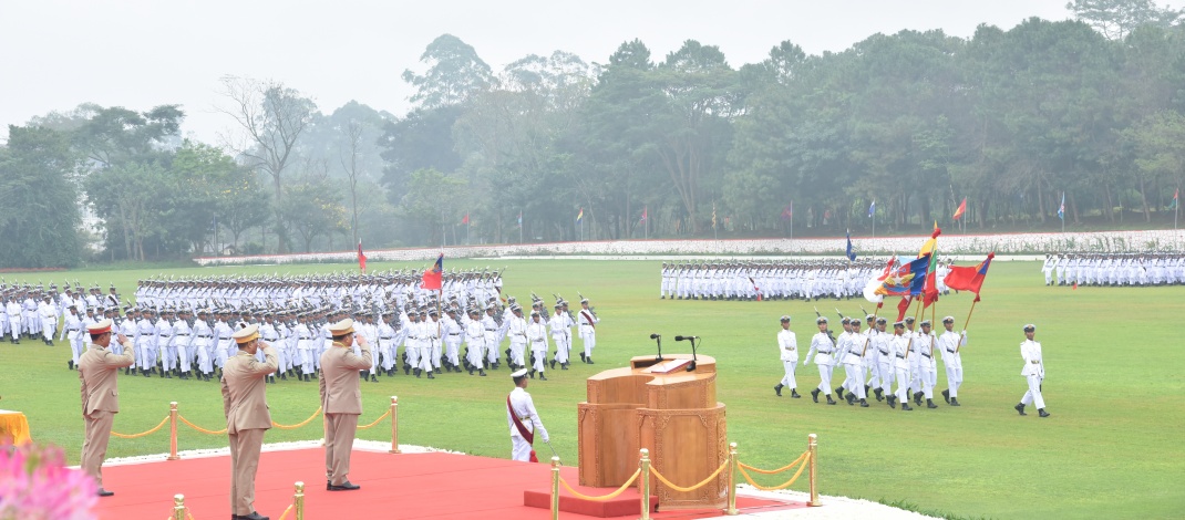 စစ်တက္ကသိုလ် ဗိုလ်လောင်းသင်တန်းအမှတ်စဉ်(၆၅) သင်တန်းဆင်းဂုဏ်ပြုစစ်ရေးပြ အခမ်းအနား ကျင်းပပြုလုပ်