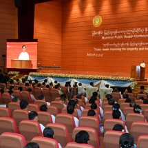 SAC Chairman Prime Minister Senior General Min Aung Hlaing address opening ceremony of Myanmar Public Health Conference 2023