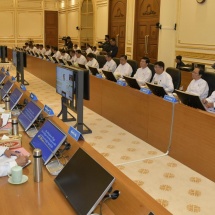 Chairman of State Administration Council Prime Minister Senior General Min Aung Hlaing gives guidance on SAC’s Roadmap
