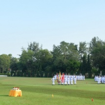 Chairman of State Administration Council Commander-in-Chief of Defence Services Senior General Thadoe Maha Thray Sithu Thadoe Thiri Thudhamma Min Aung Hlaing addresses Passing-out Parade of the 24th Intake of Defence Services Medical Academy  