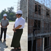 Chairman of State Administration Council Prime Minister Senior General Min Aung Hlaing inspects West Yangon Technological University, West Yangon University