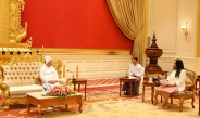 Chairman of State Administration Council Prime Minister Senior General Min Aung Hlaing accepts Credentials of Ambassador of Arab Republic of Egypt to Myanmar