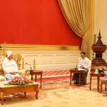 Chairman of State Administration Council Prime Minister Senior General Min Aung Hlaing accepts Credentials of Ambassador of Arab Republic of Egypt to Myanmar