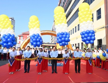 Chairman of State Administration Council Prime Minister Senior General Min Aung Hlaing attends ceremony to inaugurate new seven-storey building of Yangon General Hospital, Ministry of Health in honour of the 77th Anniversary Union Day