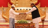 နိုင်ငံ‌တော်စီမံအုပ်ချုပ်ရေးကောင်စီဥက္ကဋ္ဌ နိုင်ငံတော်ဝန်ကြီးချုပ်  ဗိုလ်ချုပ်မှူးကြီး မင်းအောင်လှိုင် ထံ   မြန်မာနိုင်ငံဆိုင်ရာ ပါကစ္စတန်နိုင်ငံသံအမတ်ကြီး သံအမတ်ခန့်အပ်လွှာပေးအပ်