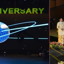 နိုင်ငံတော်စီမံအုပ်ချုပ်ရေးကောင်စီဥက္ကဋ္ဌ နိုင်ငံတော်ဝန်ကြီးချုပ် ဗိုလ်ချုပ်မှူးကြီး မင်းအောင်လှိုင် ပြန်ကြားရေးဝန်ကြီးဌာန၊ မြန်မာ့အသံနှင့်ရုပ်မြင်သံကြား၏ (၇၈)နှစ်မြောက် နှစ်ပတ်လည်နေ့ အခမ်းအနားသို့ တက်ရောက်ချီးမြှင့်