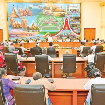 Chairman of State Administration Council Prime Minister Senior General Min Aung Hlaing cordially meets officials of registered political parties
