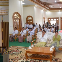 Ceremony to convey Buddha Image to Maravijaya Temple and Naungdawgyi Buddha Image to Sasana Beikman Agga Dipati Visongama Ordination Hall held