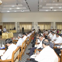 Chairman of State Administration Council Prime Minister Senior General Min Aung Hlaing meets UMFCCI, associates and cordially holds sector-wise discussions on national economic promotion