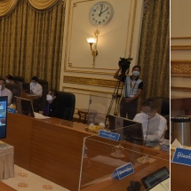Chairman of Financial Commission Chairman of State Administration Council Prime Minister of the State Senior General Min Aung Hlaing addresses meeting 1/2021 of Financial Commission