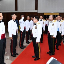 Graduation dinner of Thura company of 128th intake of Tatmadaw (Army) Officers Training School (Bahtoo) held