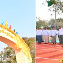 နိုင်ငံတော်စီမံအုပ်ချုပ်ရေးကောင်စီဥက္ကဋ္ဌ နိုင်ငံတော်ဝန်ကြီးချုပ် ဗိုလ်ချုပ်မှူးကြီး မင်းအောင်လှိုင် ပြည်ထောင်စုအဆင့် MSME ထုတ်ကုန်ပြပွဲနှင့်ပြိုင်ပွဲ ဖွင့်ပွဲအခမ်းအနား သို့ တက်ရောက်ချီးမြှင့် ဖွင့်လှစ်