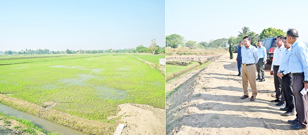 Chairman of State Administration Council Prime Minister Senior General Min Aung Hlaing inspects progress in conducting agricultural activities in Zeyathiri and Tatkon townships, Nay Pyi Taw Council Area