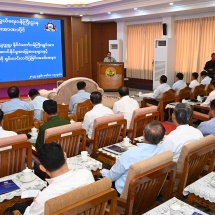 Chairman of State Administration Council Prime Minister Senior General Min Aung Hlaing inspects port sector performance and trade activities