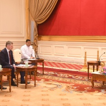 A delegation led by Minister of Economic Development of the Russian Federation calls on SAC Chairman Prime Minister Senior General Min Aung Hlaing