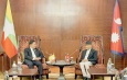 Chairman of State Administration Council Prime Minister Senior General Min Aung Hlaing holds talks with Prime Minister of Nepal Rt. Hon. Mr. K P Sharma Oli