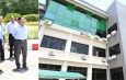 Chairman of State Administration Council Prime Minister Senior General Min Aung Hlaing inspects earthquake-damaged ministry office buildings