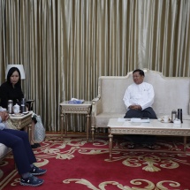 နိုင်ငံတော်စီမံအုပ်ချုပ်ရေးကောင်စီဥက္ကဋ္ဌ နိုင်ငံတော်ဝန်ကြီးချုပ်ဗိုလ်ချုပ်မှူးကြီး မင်းအောင်လှိုင် ထံမြန်မာနိုင်ငံအမျိုးသားပြန်လည်သင့်မြတ်ရေးဆိုင်ရာ ဂျပန်အစိုးရ၏ အထူးကိုယ်စားလှယ်နှင့် နီပွန်ဖောင်ဒေးရှင်းဥက္ကဋ္ဌ H.E.Mr.Yohei SASAKAWA က လာရောက်တွေ့ဆုံ၊ ငလျင်ဒဏ်သင့်ဒေသများအတွက် ကူညီကယ်ဆယ်ရေးအထောက်အကူပြုပစ္စည်းများပေးအပ်လှူဒါန်း