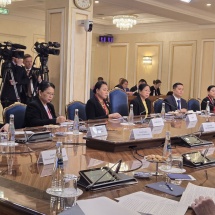 Daw Kyu Kyu Hla holds discussion with Speaker of the Federation Council of the Federal Assembly of the Russian Federation
