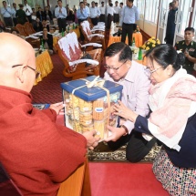 Chairman of State Administration Council Prime Minister Senior General Min Aung Hlaing inspects development tasks in Loimwe area in Shan State (East)