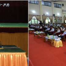 နိုင်ငံတော်စီမံအုပ်ချုပ်ရေးကောင်စီဥက္ကဋ္ဌ နိုင်ငံတော်ဝန်ကြီးချုပ် ဗိုလ်ချုပ်မှူးကြီး မင်းအောင်လှိုင် ရှမ်းပြည်နယ်(အရှေ့ပိုင်း) ကျိုင်းတုံမြို့ရှိ ပြည်နယ်အဆင့်ဌာနဆိုင်ရာ တာဝန်ရှိသူများ၊ မြို့မိ၊ မြို့ဖများနှင့်တွေ့ဆုံ၍ ဒေသဖွံ့ဖြိုးတိုးတက်ရေးဆိုင်ရာများအား ဆွေးနွေးပြောကြား