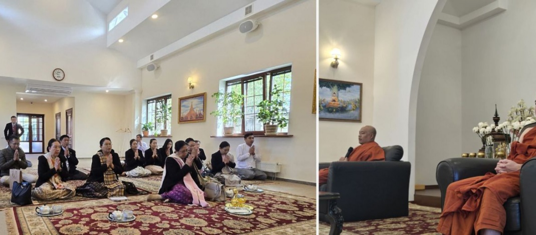 နိုင်ငံတော်စီမံအုပ်ချုပ်ရေးကောင်စီဥက္ကဋ္ဌ နိုင်ငံတော်ဝန်ကြီးချုပ် ဗိုလ်ချုပ်မှူးကြီးမင်းအောင်လှိုင်၏ဇနီး ဒေါ်ကြူကြူလှ  မော်စကိုမြို့ရှိ မြန်မာထေရဝါဒဗုဒ္ဓဝိဟာရစင်တာသို့ သွားရောက်၍ဆရာတော်၊  သံဃာတော်များအား ဖူးမြော်ကြည်ညို၊ လှူဖွယ်ပစ္စည်းများ ဆက်ကပ်လှူဒါန်း