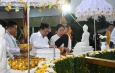 SAC Chairman Prime Minister Senior General Min Aung Hlaing, his wife Daw Kyu Kyu Hla, council members and their wives join water-pouring ceremony at banyan trees on full moon of Kason