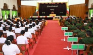 Chairman of State Administration Council Commander-in-Chief of Defence Services Senior General Min Aung Hlaing meets officers, other ranks  and families of Kengtung Station, Triangle Region Command