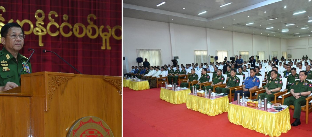 မြန်မာနိုင်ငံစစ်မှုထမ်းဟောင်းအဖွဲ့နာယကနိုင်ငံတော်စီမံအုပ်ချုပ်ရေးကောင်စီဥက္ကဋ္ဌတပ်မတော်ကာကွယ်ရေးဦးစီးချုပ် ဗိုလ်ချုပ်မှူးကြီးမင်းအောင်လှိုင်မြန်မာနိုင်ငံစစ်မှုထမ်းဟောင်းအဖွဲ့အထူး ညီလာခံ(၂၀၂၅)သို့ တက်ရောက်မိန့်ခွန်းပြောကြား