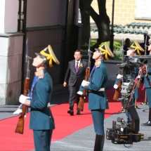 Myanmar high-level delegation led by Chairman of the State Administration Council Prime Minister Senior General Min Aung Hlaing attends the 80th Anniversary Victory Day military parade