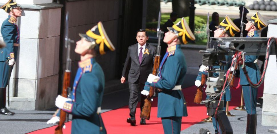 Myanmar high-level delegation led by Chairman of the State Administration Council Prime Minister Senior General Min Aung Hlaing attends the 80th Anniversary Victory Day military parade