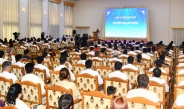 Well-wishers present donations to provide relief aid and rehabilitation  undertakings for Mandalay earthquake victims at the second  donation ceremony