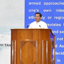 An opening speech delivered by Chairman of the State Administration Council Prime Minister Chairman of the National Solidarity and Peacemaking Central Committee Senior General Min Aung Hlaing at the opening ceremony of the Peace Forum 2025