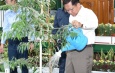 နိုင်ငံတော်စီမံအုပ်ချုပ်ရေးကောင်စီဥက္ကဋ္ဌ နိုင်ငံတော်ဝန်ကြီးချုပ် ဗိုလ်ချုပ်မှူးကြီးမင်းအောင်လှိုင် ပြည်ထောင်စုနယ်မြေ၊ နေပြည်တော် ၂၀၂၅ ခုနှစ်၊ ပထမအကြိမ် မိုးရာသီသစ်ပင်စိုက်ပျိုးပွဲသို့ တက်ရောက်၍ ကံ့ကော်ပျိုးပင်အား ဦးဆောင်စိုက်ပျိုးပေး