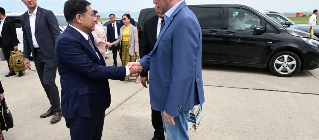 High-level Myanmar Delegation led by Chairman of State Administration Council Prime Minister Senior General Min Aung Hlaing arrives back in Myanmar