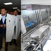 Chairman of State Administration Council Prime Minister Senior General Min Aung Hlaing visits Minsk Tractor Works, Slutsk Cheese Factory in Minsk