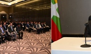 နိုင်ငံတော်စီမံအုပ်ချုပ်ရေးကောင်စီဥက္ကဋ္ဌ နိုင်ငံတော်ဝန်ကြီးချုပ် ဗိုလ်ချုပ်မှူးကြီးမင်းအောင်လှိုင်ဘယ်လာရုစ်သမ္မတနိုင်ငံရှိပညာတော်သင်သင်တန်းသားအရာရှိများအားတွေ့ဆုံအမှာစကားပြောကြား