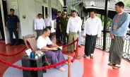 နိုင်ငံတော်စီမံအုပ်ချုပ်ရေးကောင်စီဥက္ကဋ္ဌ နိုင်ငံတော်ဝန်ကြီးချုပ်  ဗိုလ်ချုပ်မှူးကြီးမင်းအောင်လှိုင် ဗိုလ်ချုပ်အောင်ဆန်းပြတိုက်(ရန်ကုန်)နှင့် ဝန်ကြီးများရုံး(အတွင်းဝန်ရုံး) ပြင်ဆင်ခင်းကျင်းပြသထားရှိမှု များကို သွားရောက်ကြည့်ရှုစစ်ဆေး