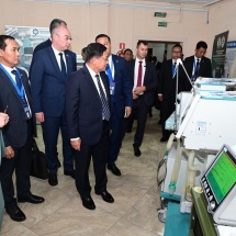 Chairman of State Administration Council Prime Minister Senior General Min Aung Hlaing visits Belmedpreparaty Pharmaceutical Factory in Minsk, Belarus