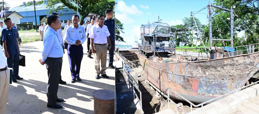 နိုင်ငံတော်စီမံအုပ်ချုပ်ရေးကောင်စီဥက္ကဋ္ဌ နိုင်ငံတော်ဝန်ကြီးချုပ် ဗိုလ်ချုပ်မှူးကြီးမင်းအောင်လှိုင်  ဂျောင်ဝိုင်းလွန်းကျင်းလုပ်ငန်းပြန်လည်ဆောင်ရွက်နေသည့်အခြေအနေများအား  သွားရောက်ကြည့်ရှု စစ်ဆေး