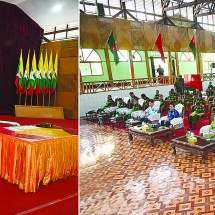 နိုင်ငံတော်လုံခြုံရေးနှင့်အေးချမ်းသာယာရေးကော်မရှင်ဥက္ကဋ္ဌတပ်မတော်ကာကွယ်ရေးဦးစီးချုပ်  ဗိုလ်ချုပ်မှူးကြီးမင်းအောင်လှိုင်  တောင်ပိုင်းတိုင်းစစ်ဌာနချုပ် နယ်မြေ အတွင်း နယ်မြေလုံခြုံရေးဆောင်ရွက်ထားရှိမှုအခြေအနေများအားစစ်ဆေး၊ တပ်နယ် မိသားစုများအား တွေ့ဆုံအမှာစကားပြောကြား