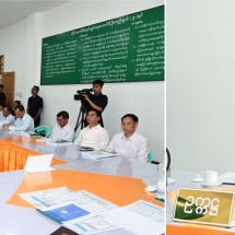 နိုင်ငံတော်လုံခြုံရေးနှင့် အေးချမ်းသာယာရေးကော်မရှင်ဥက္ကဋ္ဌ ဗိုလ်ချုပ်မှူးကြီးမင်းအောင်လှိုင်အောင်လံမြို့ရှိ ဌာနဆိုင်ရာတာဝန်ရှိသူများနှင့်တွေ့ဆုံ၍ ဒေသဖွံ့ဖြိုးတိုးတက်ရေးဆိုင်ရာများဆွေးနွေးမှာကြား       