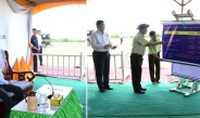 Chairman of State Security and Peace Commission of the Republic of the Union of Myanmar Senior General Min Aung Hlaing discusses regional development tasks with departmental officials, town elders in Chauk, Yenangyaung