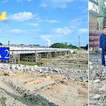 Chairman of the State Security and Peace Commission of the Republic of the Union of Myanmar Senior General Min Aung Hlaing inspects maintenance of Yangon-Mandalay Expressway