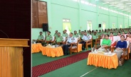 နိုင်ငံတော်လုံခြုံရေးနှင့်အေးချမ်းသာယာရေးကော်မရှင်ဥက္ကဋ္ဌ တပ်မတော်ကာကွယ်ရေးဦးစီးချုပ် ဗိုလ်ချုပ်မှူးကြီးမင်းအောင်လှိုင် မကွေးတပ်နယ်မှ အရာရှိ၊ စစ်သည် မိသားစုများအား တွေ့ဆုံအမှာ စကားပြောကြား