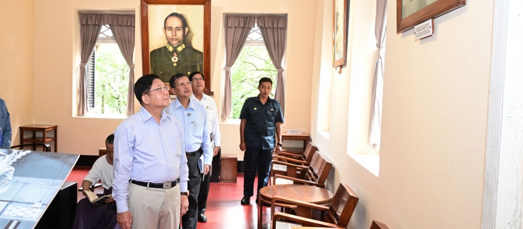 နိုင်ငံတော်လုံခြုံရေးနှင့်အေးချမ်းသာယာရေးကော်မရှင်ဥက္ကဋ္ဌ   ဗိုလ်ချုပ်မှူးကြီးမင်းအောင်လှိုင်    ဗိုလ်ချုပ်အောင်ဆန်းပြတိုက်(ရန်ကုန်)၊ ဝန်ကြီးများရုံး(အတွင်းဝန်ရုံး)နှင့် ရန်ကုန်တိုင်းဒေသကြီး တရားလွှတ်တော်တို့သို့သွားရောက်၍ ပြုပြင်ထိန်းသိမ်းဆောင်ရွက်ထားရှိမှုများအား ကြည့်ရှုစစ်ဆေး