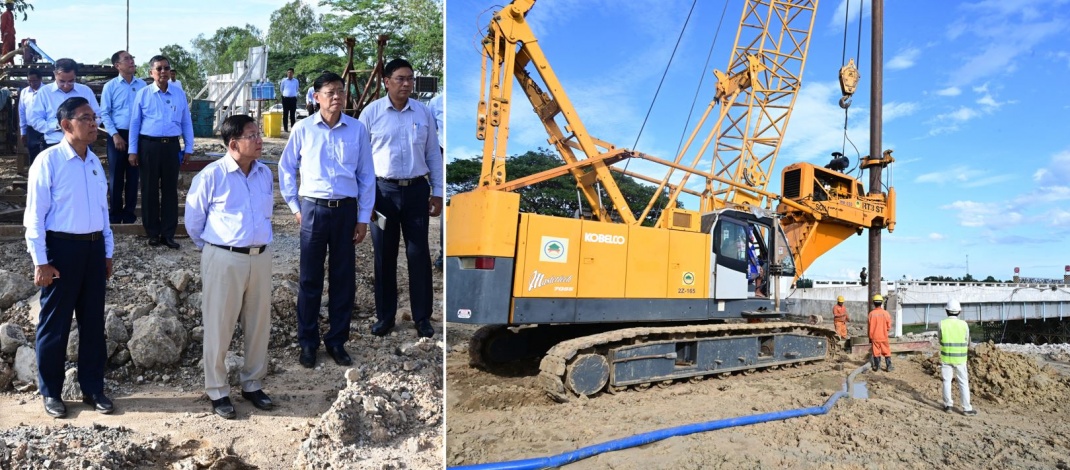 နိုင်ငံတော်လုံခြုံရေးနှင့်အေးချမ်းသာယာရေးကော်မရှင်ဥက္ကဋ္ဌ ဗိုလ်ချုပ်မှူးကြီးမင်းအောင်လှိုင်  ရန်ကုန်-မန္တလေးအမြန်လမ်းမကြီးတစ်လျှောက် ပြုပြင်ထိန်းသိမ်းရေးလုပ်ငန်းများ ဆောင်ရွက်နေမှု အခြေအနေ များအား ကြည့်ရှုစစ်ဆေး