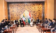Acting President of the Republic of the Union of Myanmar, Chairman of State Security and Peace Commission of the Republic of the Union of Myanmar, Senior General Min Aung Hlaing holds talks with Prime Minister of India H.E. Mr. Shri Narendra Modi