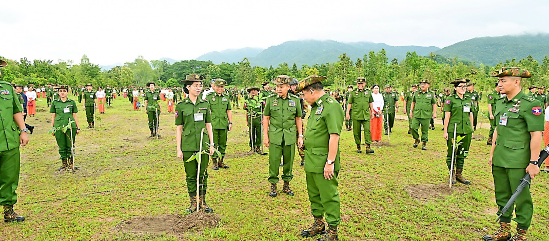 Families of Office of Commander-in-Chief (Army, Navy and Air) holds third monsoon tree-planting ceremony for 2025